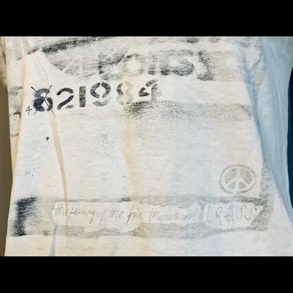 Rare CRASS - Vintage Shirt. Stencil - The Feeding Of The Five Thousand - Picture 5 of 7